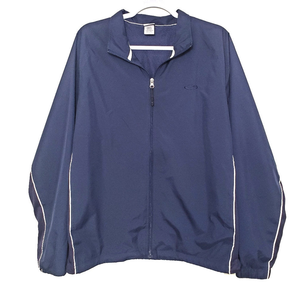 NWOT CG by Champion navy blue nylon zip up jacket